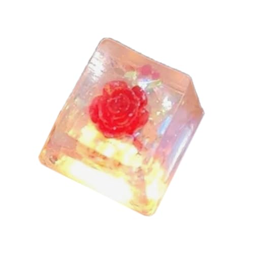 XAGMODSHN OEM Höhe Harz Blume Keycap Transluzently Epoxy Camellia Keycap für mechanische Tastaturen 1 Stück von XAGMODSHN