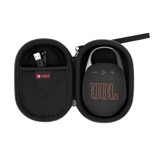 XANAD Hart Reise Tragen Tasche für JBL Clip 5 / JBL Clip 4 Tragbare Bluetooth Lautsprecher Box Pro Sound (Schwarz) von XANAD