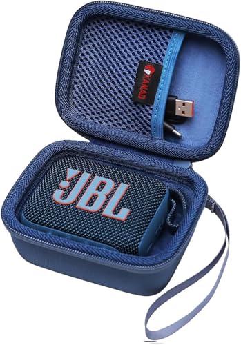 XANAD Hart Reise Tragen Tasche für JBL Go 4 / JBL Go 3 Tragbare Bluetooth Lautsprecher Box Pro Sound (Blau) von XANAD