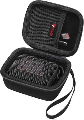 XANAD Hart Reise Tragen Tasche für JBL Go 4 / JBL Go 3 Tragbare Bluetooth Lautsprecher Box Pro Sound (Schwarz) von XANAD