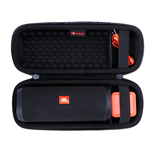 XANAD Hart Reise Tragen Tasche für jbl flip Essential 2 / JBL Flip 4 / JBL Flip 3 Bluetooth Tragbarer Lautsprecher (Schwarz) von XANAD