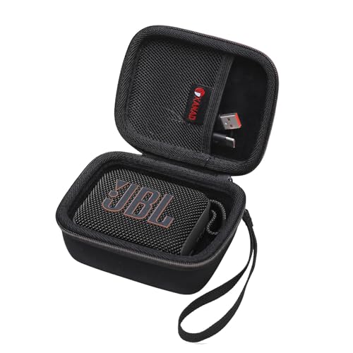 XANAD Hartschalen-Schutzhülle für JBL GO 4 / GO 3 tragbarer Bluetooth-Lautsprecher – Reise-Schutzhülle, Aufbewahrungstasche (schwarz) von XANAD