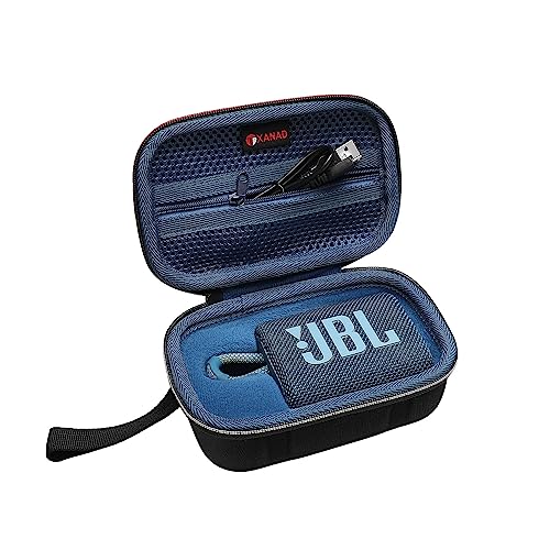 XANAD Hartschalen-Schutzhülle für JBL Go3 / Go 3 Eco, tragbarer kabelloser Bluetooth-Lautsprecher, Reise-Schutzhülle, Aufbewahrungstasche (blau) von XANAD