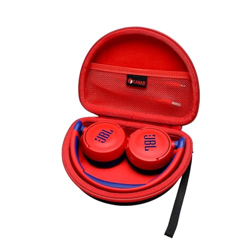 XANAD Kopfhörer Tasche für JBL Jr310 BT rot blau On-Ear Kinder Kabelloses Faltbares Bluetooth Kopfhörer (rot) von XANAD