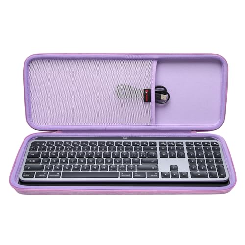 XANAD Tastatur Tasche für Logitech MX Keys/MX Keys S/MX Keys Plus Kabellose Tastatur Reiseschutzhülle für Büro, Konferenz, Café, Schule Keyboard Case (lila) von XANAD