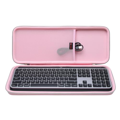 XANAD Tastatur Tasche für Logitech MX Keys/MX Keys S/MX Keys Plus Kabellose Tastatur Reiseschutzhülle für Büro, Konferenz, Café, Schule Keyboard Case (rosa) von XANAD