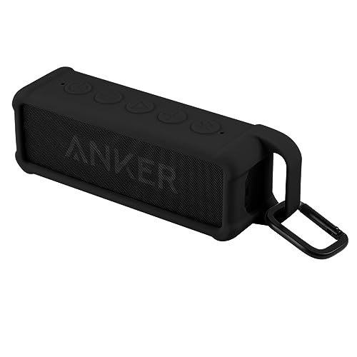 XBERSTAR Silikonhülle für Anker Soundcore 2 Lautsprecher, Schutzhülle, tragbarer Lautsprecher, Reisetasche, Tragetasche für Soundcore 2 von XBERSTAR