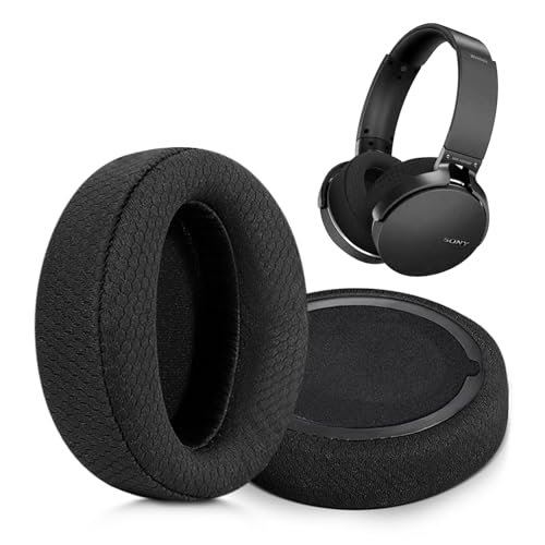 XBERSTAR Ersatz-Ohrpolster für Sony MDR-XB950BT Kopfhörer, Ohrpolster, Headset-Ohrpolster, Ohrmuscheln, Reparaturteile (schwarze Mesh-Ohrpolster) von XBERSTAR