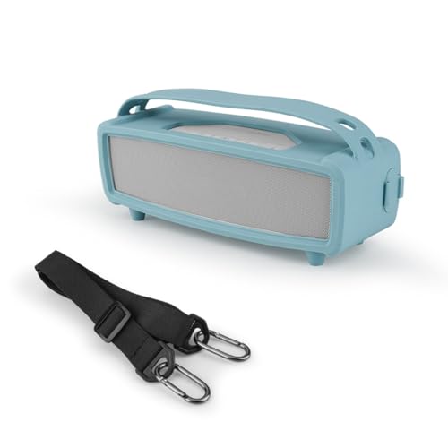 XBERSTAR Lautsprecher-Silikonhülle für Bose SoundLink Mini & Mini II, tragbare Bluetooth-Lautsprecherabdeckung, Reise-Schutzhülle, mit Gurt, Blau XBERSTAR Lautsprecher-Silikonhülle für Bose SoundLink Mini & Mini II, tragbare Bluetooth-Lautsprecherabdeckung, Reise-Schutzhülle, mit Gurt, Blau von XBERSTAR