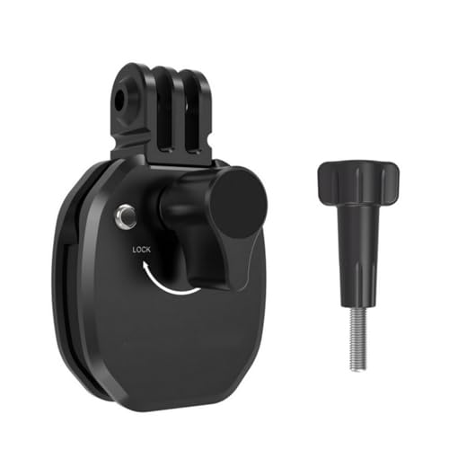 XBERSTAR Motorrad-Windschutzscheiben-Clip-Halterung für DJI Action/Pocket/Insta360 GO/Ace/One R Kamera, Aluminiumlegierung, Zubehör (schwarz) von XBERSTAR