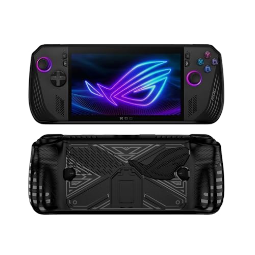 XBERSTAR ROG Ally Schutzhülle für ASUS Rog Ally X 2024 Gaming Handheld Cover TPU Soft Case mit Ständer Schutzhülle Zubehör (Schwarz) von XBERSTAR