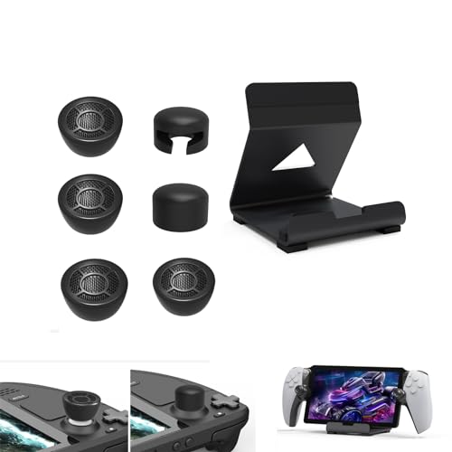 XBERSTAR Schutzhülle für PlayStation Portal Remote Player – PlayStation 5 Portal Schutzhülle PC Cover Kompatibel mit PS5 Portal mit 6 schwarzen Daumengriffkappen (schwarze Halterungen + Daumengriff) von XBERSTAR