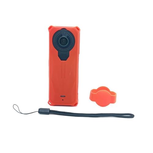 XBERSTAR Silikon Schutzhülle für Insta360 X5 Objektivdeckel Silikon Cover Case Schutzkit (Rot) von XBERSTAR