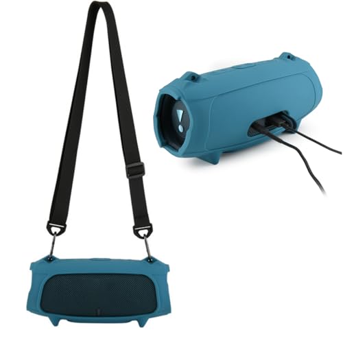 XBERSTAR Silikon-Schutzhülle für JBL Charge 5, tragbarer Bluetooth-Lautsprecher, Schutzhülle, Reise-Tragetasche mit Gurt, Blau XBERSTAR Silikon-Schutzhülle für JBL Charge 5, tragbarer Bluetooth-Lautsprecher, Schutzhülle, Reise-Tragetasche mit Gurt, Blau von XBERSTAR