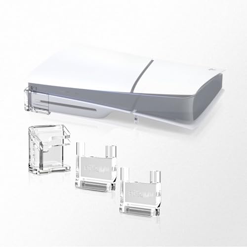 XBERSTAR Ständer für PS5 Slim - Kühlfüße, Horizontale Platzierung, Halterung, Flacher Ständer - Kompatibel mit PS5 Slim Konsole (Digital Edition-3 Stück/Set) von XBERSTAR