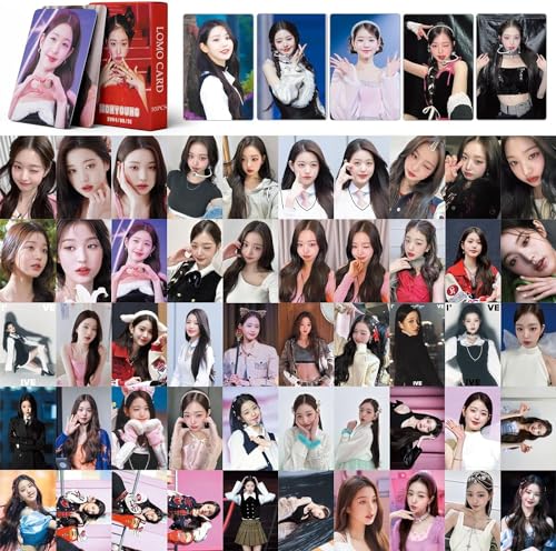 55 Stück IVE Jang Won Young Lomo Karten Fotokarten I've IV Novel Album Karten Set IVE Mini Lomo Photocards Set Fans Geschenk für Mädchen Fans von XCBNHWZ