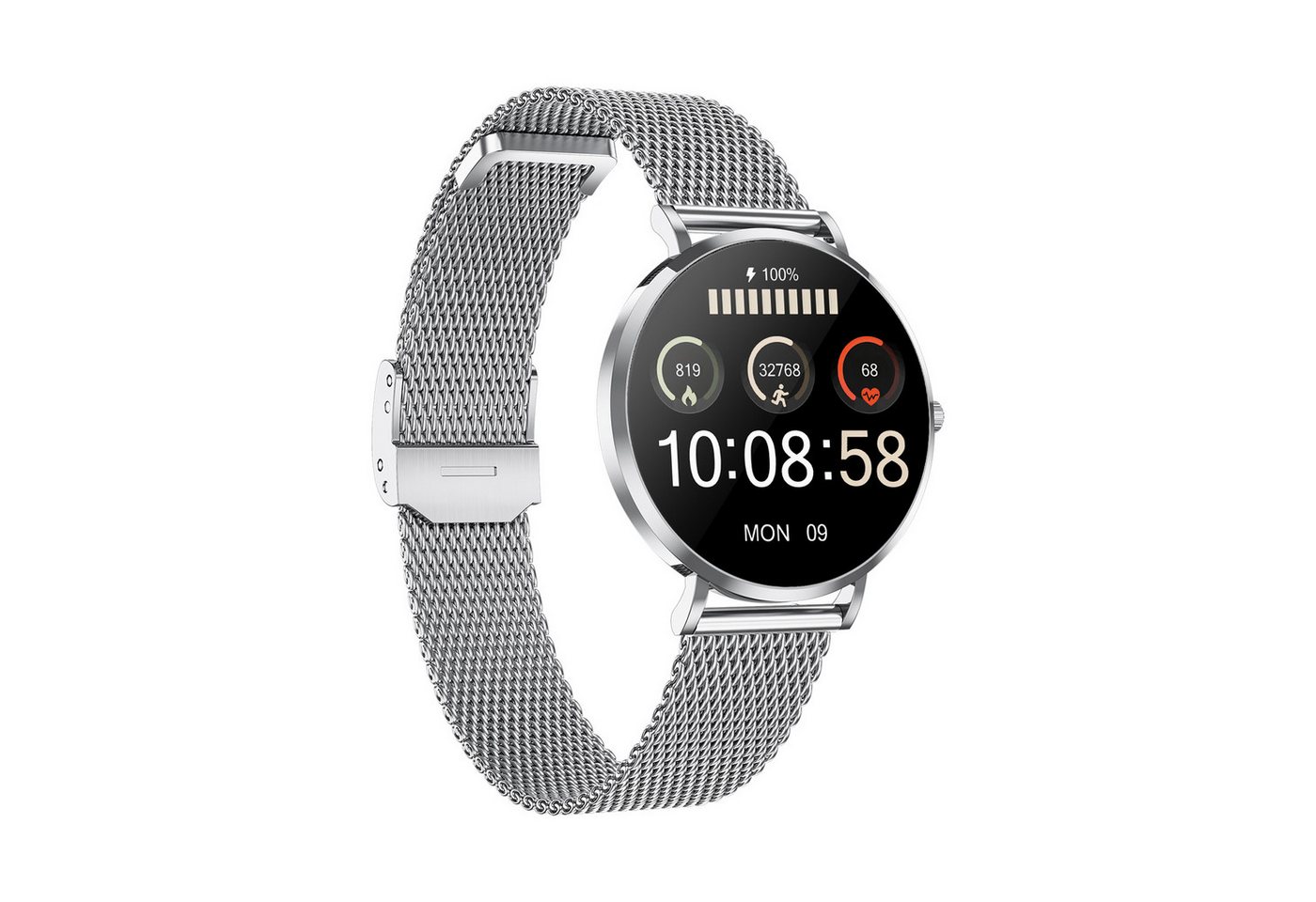 XCOAST SIONA 2 NANO - ultra kleine Damen Smartwatch (3,7 cm/1,19 Zoll, iOS und Android) Filigran, Frauen Armbanduhr, Fitnesstracker, 1-tlg., Fitness Tracker, Damenuhr, 7 Tage Akku, Wasserdicht, Puls, Blutdruck, Blutsauerstoff von XCOAST