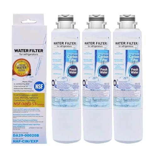 DA29-00020B Kühlschrank-Wasserfilter, Kompatibel Mit Samsung, Kompatibel Mit HAF-CIN/EXP, RF28HFEDBSR, RF263BEAESR, RF263TEAESG, Ersetzen Sie Das Kühlschrank-Wasserfilterzubehör(3pcs) von XCOHJOMB