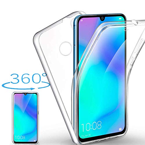 XCYYOO Hülle Kompatibel mit Huawei P30 Lite,360° Full Body Silikon Schutzhülle【Kein Punktmuster】【TPU Vorderseite + PC Rückseite beidseitiger Schutz】 Weich Dünn Gel Schale Etui Protective Case von XCYYOO