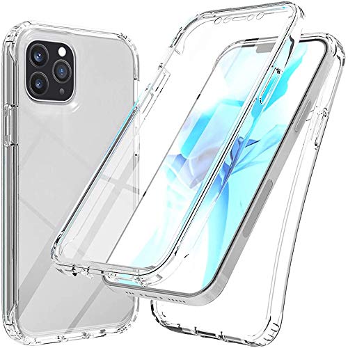 XCYYOO Hülle Kompatibel mit iPhone 11 Handyhülle iPhone 11 360 Schutzhülle Vollbildabdeckung Grad Durchsichtig Handyhülle Shockproof Transparentes Silikon Case Transparent mit Bumper 360 Degree Hülle von XCYYOO