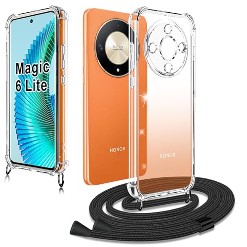 XCYYOO für Handykette Honor Magic 6 Lite Hülle mit Band Handyhülle Honor Magic 6 Lite Schutzhülle Handy Kette Handy Hülle mit Handyband zum umhängen Handyanhänger Halsband Lanyard Case Necklace von XCYYOO