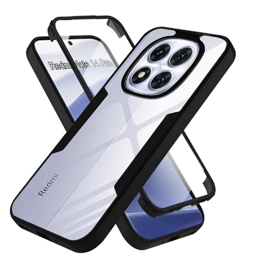 XCYYOO für Xiaomi Redmi Note 14 Pro 5G Hülle,360° Stoßfest Handyhülle Rundumschutz Robust Bumper Case mit Eingebautem Displayschutz Transparentem Schutzhülle für Xiaomi Redmi Note 14 Pro,Schwarz XCYYOO für Xiaomi Redmi Note 14 Pro 5G Hülle,360° Stoßfest Handyhülle Rundumschutz Robust Bumper Case mit Eingebautem Displayschutz Transparentem Schutzhülle für Xiaomi Redmi Note 14 Pro,Schwarz von XCYYOO