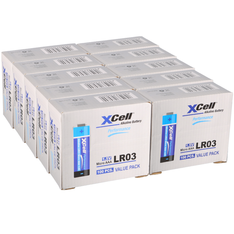 1000x XCell AAA Micro Super Alkaline 1,5V Batterie von XCell