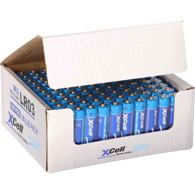 100er Box XCell AAA Micro Super Alkaline 1,5V Batterie von XCell