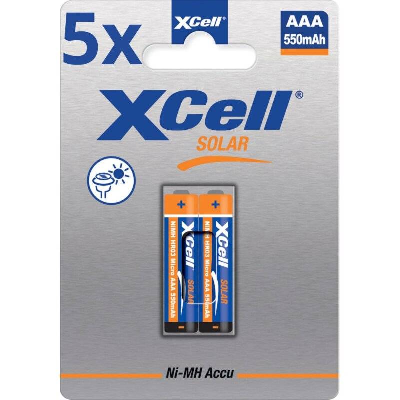 10x XCell Solar Akkus X550AAA Micro Ni-MH 1,2V 550mAh (5x 2er Blister) von XCell