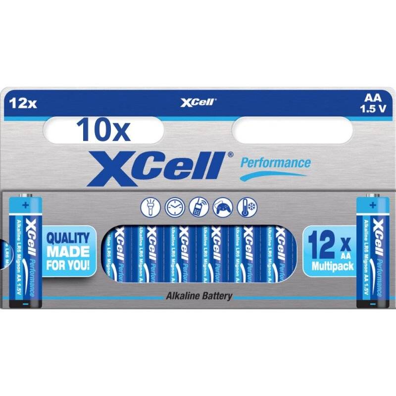 120x Batterien XCell Performance 1,5V LR6 AA AlMn (10x 12er Blister) von XCell
