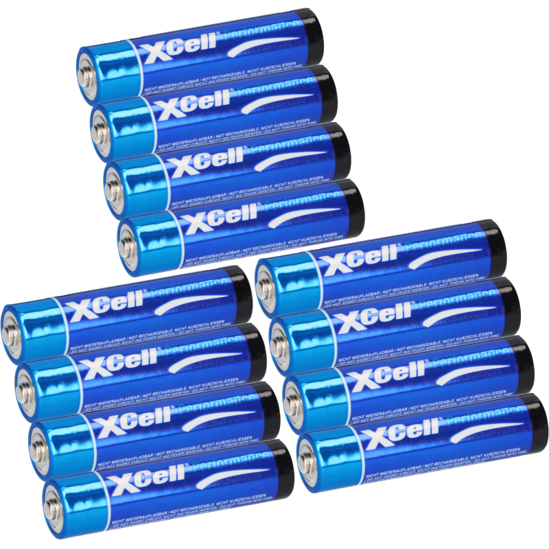 12x XCell LR03 Micro Super Alkaline Batterie AAA 3x 4er Folie von XCell