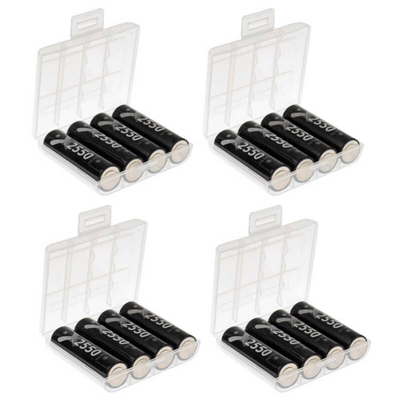 16x XCell Mignon Akku AA LSD Plus Ni-MH 1,2V 2550 mAh low self-discharge + 4x Akkubox von XCell