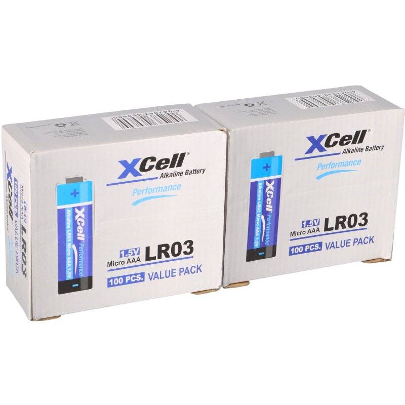 200x XCell AAA LR03 Micro Super Alkaline 1,5V Batterie von XCell