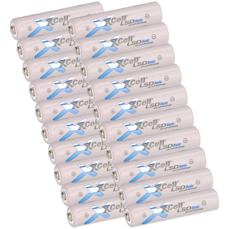 20x XCell Micro AAA Akku LSD Basic Ni-Mh 1,2V 800mAh low self discharge Akku von XCell