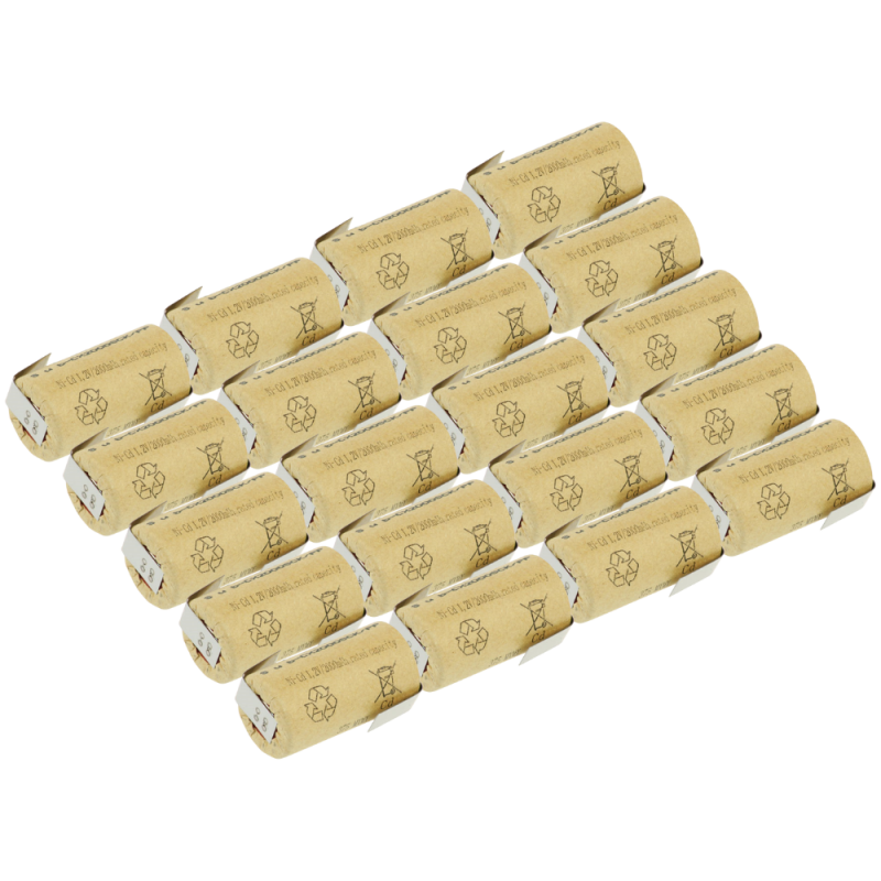 20x XCell Sub-C Hochleistungsakku mit Z- Lötfahne - 1,2V 2000 mAh Ni-CD 20x XCell Sub-C Hochleistungsakku mit Z- Lötfahne - 1,2V 2000 mAh Ni-CD von XCell