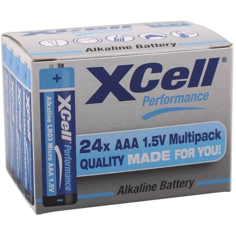24x XCell Performance 1,5V LR03 Micro AAA AlMn Batterie von XCell