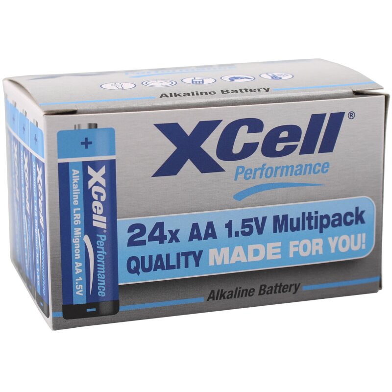 24x XCell Performance 1,5V LR6 Mignon AA AlMn Batterie 24x XCell Performance 1,5V LR6 Mignon AA AlMn Batterie von XCell