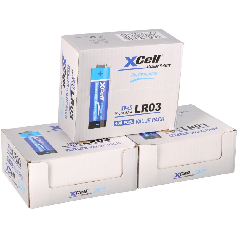300x XCell AAA LR03 Micro Super Alkaline 1,5V Batterie von XCell