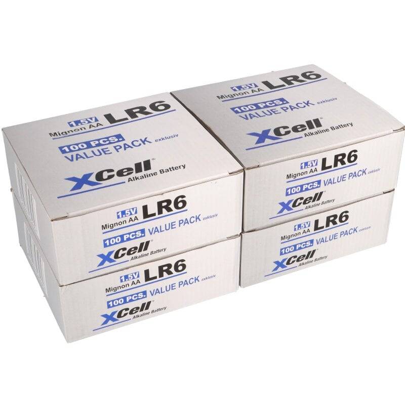 400x XCell AA LR6 Mignon Super Alkaline Batterie von XCell