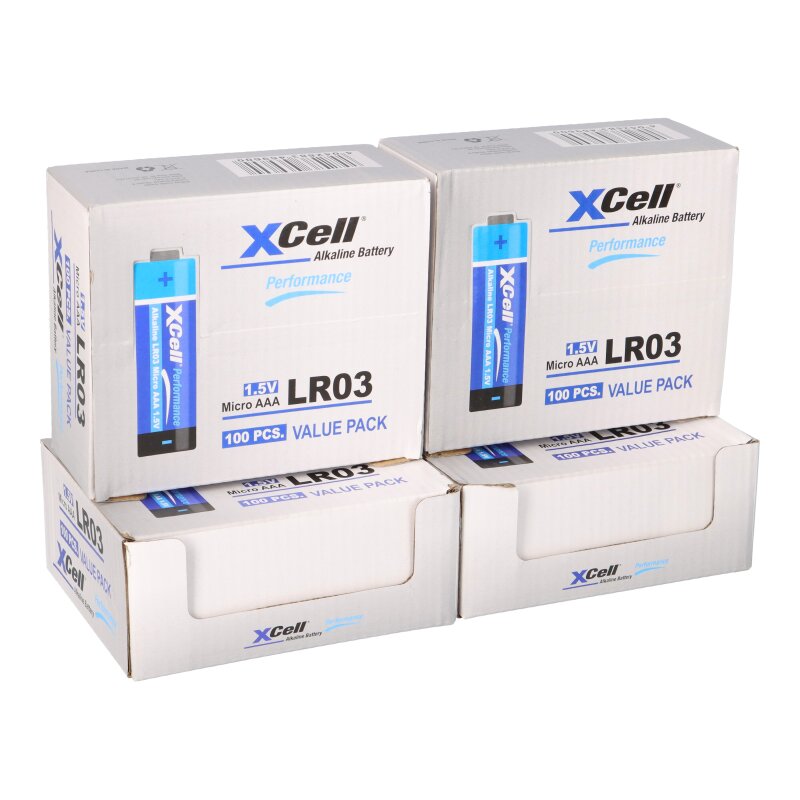 400x XCell AAA LR03 Micro Super Alkaline 1,5V Batterie von XCell