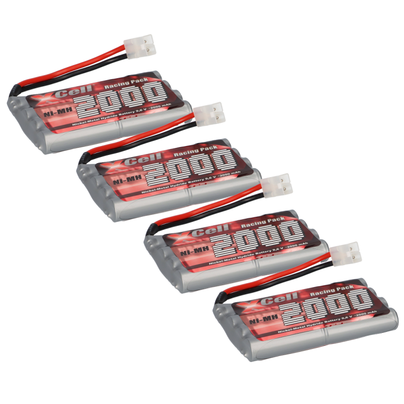 4x Akku RC-Pack 9,6V 2000mAh AA Mignon L4x2 XCell Ni-MH Racing Pack für Tamiya 4x Akku RC-Pack 9,6V 2000mAh AA Mignon L4x2 XCell Ni-MH Racing Pack für Tamiya von XCell