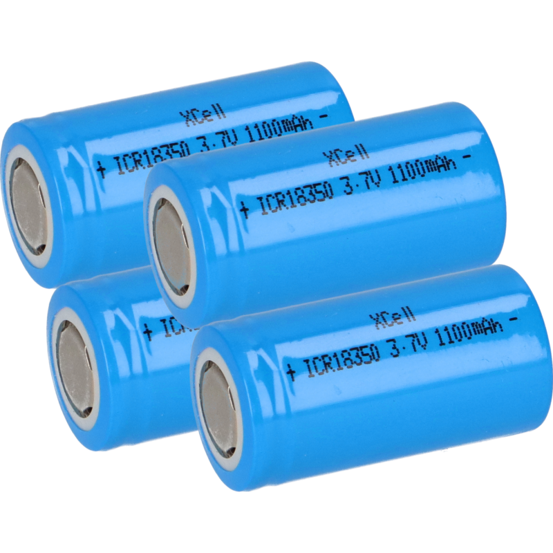 4x XCell ICR18350 3,7V 1100mAh Akku 4x XCell ICR18350 3,7V 1100mAh Akku von XCell