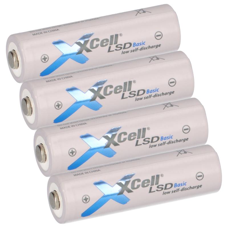 4x XCell Mignon AA Akku LSD Basic Ni-MH 1,2V 2100mAh von XCell