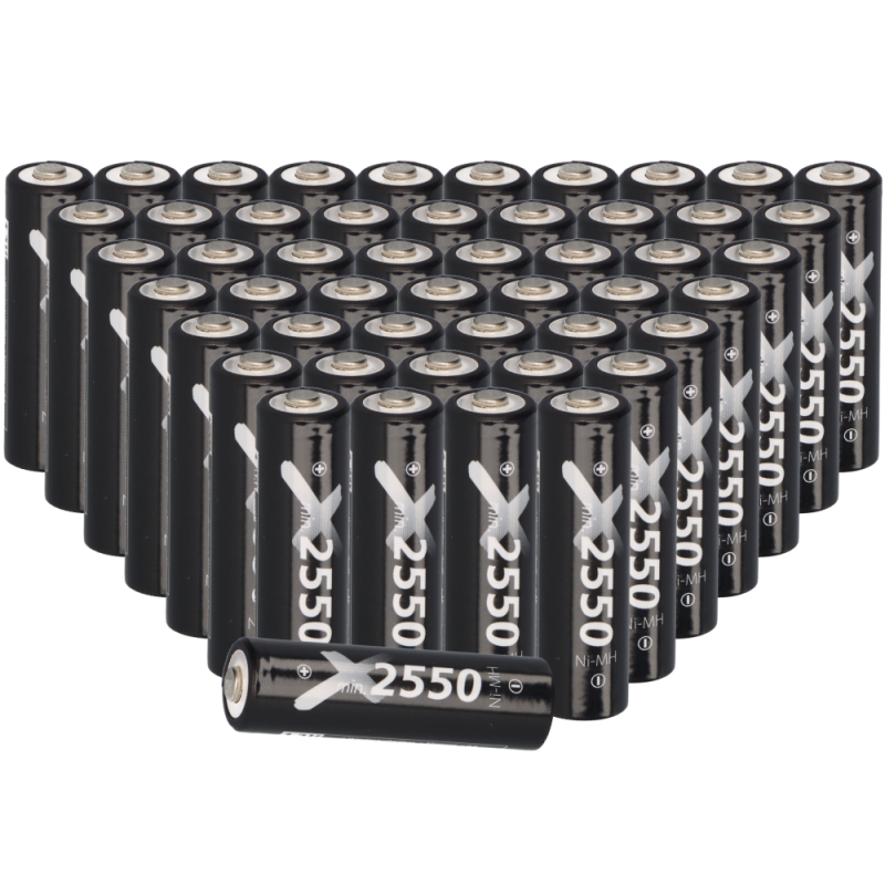 50x XCell Mignon Akku AA LSD Plus Ni-MH 1,2V 2550 mAh low self-discharge von XCell