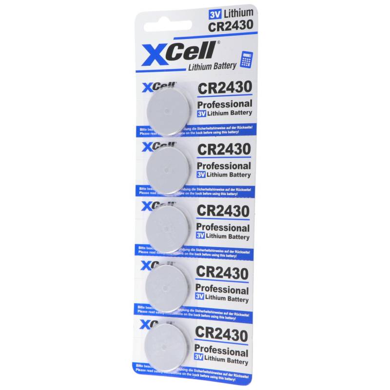 5er-Sparset CR2430 Lithium Batterie 3V, CR2430 Batterien im praktischen 5er Set von XCell