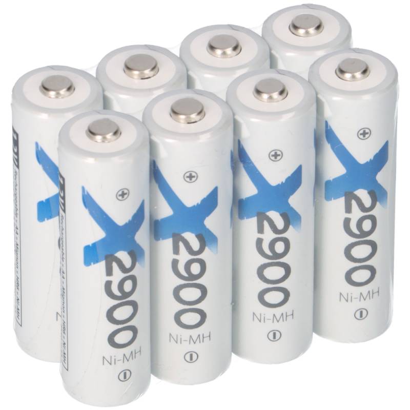 8x XCell Mignon AA Akku Ni-MH 1,2V 2900mAh von XCell