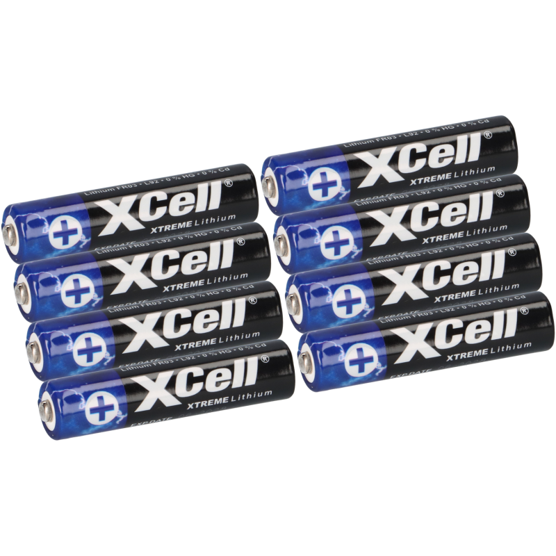 8x XTREME Lithium Batterie AAA Micro FR03 L92 XCell 2x 4er Blister von XCell