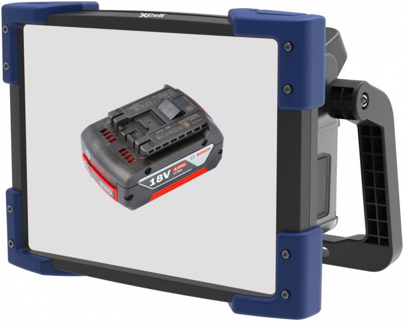 Worklight Multi Arbeitsleuchte 90W, max. 10000 Lumen, inklusive 1x Original Bosch GSR 18 V-LI 18V 4Ah Li-Ion Akku und Ladegerät von XCell