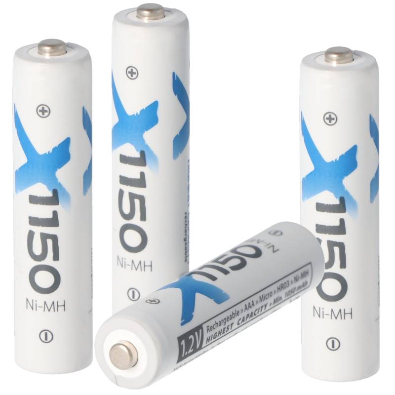 XC 1150mAh Micro AAA Akku Ni-MH 1,2 Volt 4er inkl. Akkubox von XCell