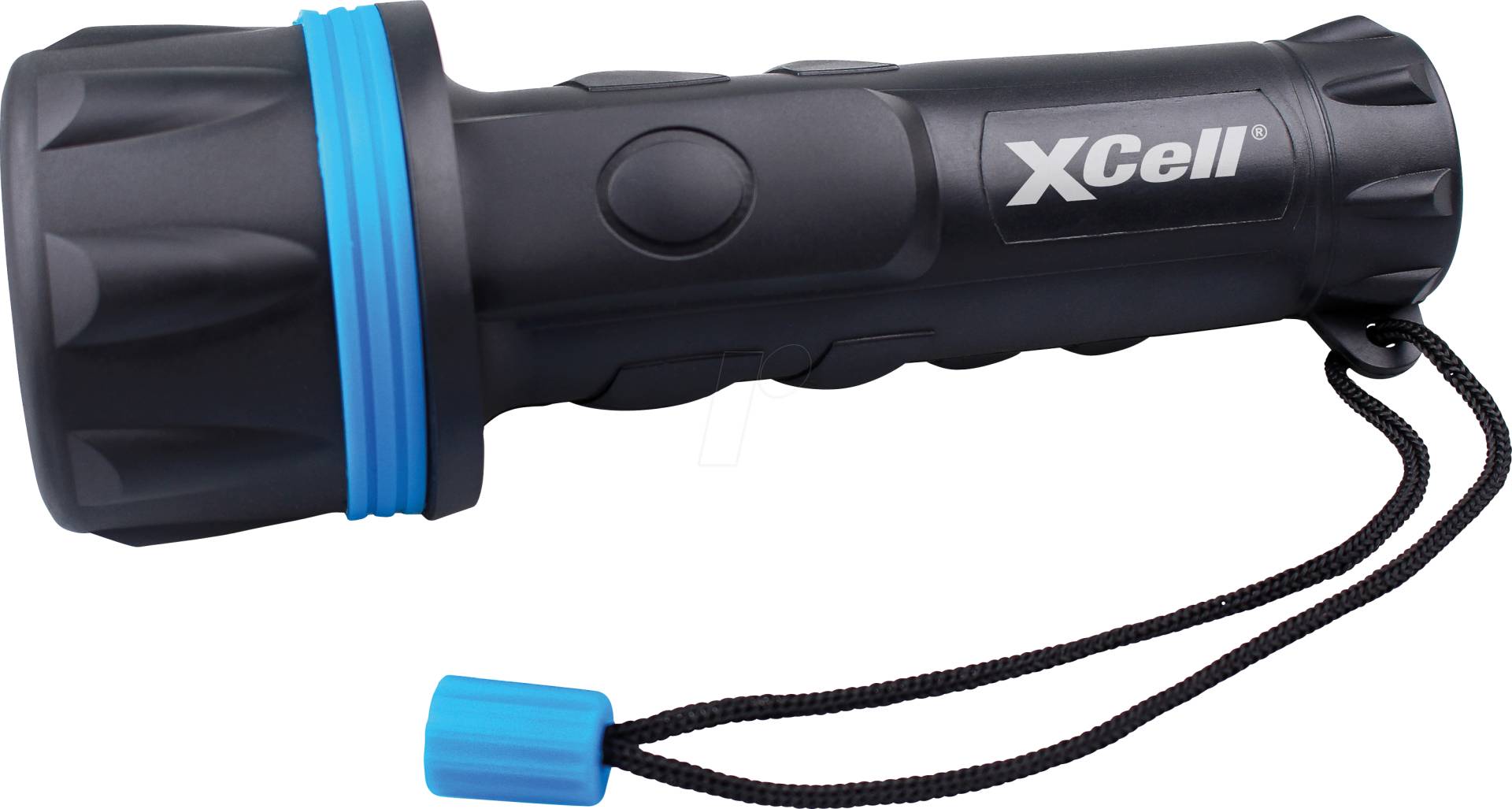 XCELL 149402 - LED-Taschenlampe, 50 lm, schwarz, 2x D Batterien von XCell
